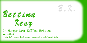 bettina kesz business card